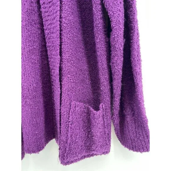 Vintage Le Chois Hong Kong Sweater Size 1X Plus Chunky Knit Barney Grape Purple - Picture 7 of 8